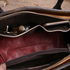 Vintage Color Block Women Leather Tote Handbags Shopping Bag Purse Handbags Shoulder Bags