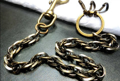 Brass Biker Wallet Chain Cool wallet Chain For Chain Wallet biker Wallet trucker Wallets - EverHandmade