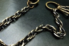 Brass Biker Wallet Chain Cool wallet Chain For Chain Wallet biker Wallet trucker Wallets - EverHandmade