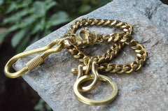 Badass Brass Copper Skull Mens Pants Chain Biker Wallet Chain 18‘â€?jeans chain jean chain For Men