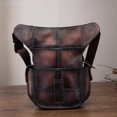 Leather Men Belt Pouch Thigh Bag Drop - Chain Attachment