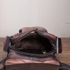 Leather Men Belt Pouch Thigh Bag Drop - Corner Detail