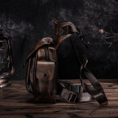 Leather Men Belt Pouch Thigh Bag Drop - Overall View