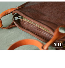 Casual Coffee Leather Men Vertical Side Bag Green Small Messenger Bag Camouflage Courier Bag For Men