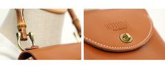 Brown LEATHER Small Cute HandBag WOMEN SHOULDER BAG Saddle Crossbody Purse FOR WOMEN