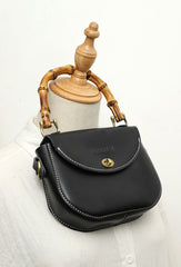 Brown LEATHER Small Cute HandBag WOMEN SHOULDER BAG Saddle Crossbody Purse FOR WOMEN