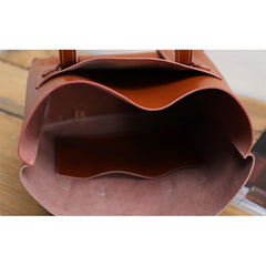 Brown LEATHER WOMEN Tote BAGs Handmade Strap Cute Shopper Tote Purses FOR WOMEN