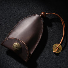 Brown Leather Draw Men and Women's Key Wallet Black Key Case Car Car Key Holder For Men