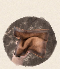 Vintage Brown Long Wallet Leather Mens Bifold - Size Detail