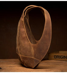 Cool Brown Leather Mens 13 inches Sport Backpack School Backpack Travel Backpack for Men