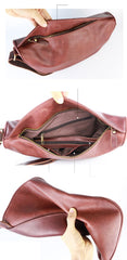 Brown Cool Leather Mens Saddle Messenger Bag Black Courier Bag Black Postman Bag For Men