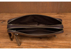 Cool Brown Mens long Wallet Wristlet Bag Clutch Wallet Envelope Wallet for Men