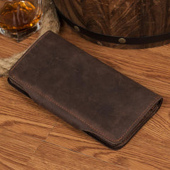 Coffee Cool Mens long Wallet Bifold Long Wallet Card Wallet Phone Wallet for Men