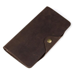 Coffee Cool Mens long Wallet Bifold Long Wallet Card Wallet Phone Wallet for Men