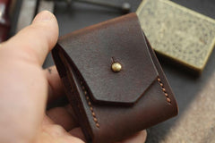 Brown Handmade Leather Mens Zippo Lighter Case With Belt Loop Zippo  Standard Lighter Holders For Men