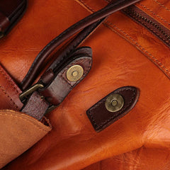 Brown Leather Vintage Mens Backpack Leather School Backpack Large Backpack for Women
