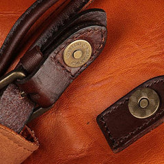 Brown Leather Vintage Mens Backpack Leather School Backpack Large Backpack for Women