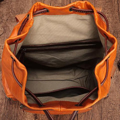 Brown Leather Vintage Mens Backpack Leather School Backpack Large Backpack for Women