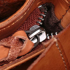 Small Brown Womens Leather Tote Handbag Tote Shoulder Bag Side Bag Purse for Ladies