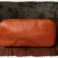Small Brown Womens Leather Tote Handbag Tote Shoulder Bag Side Bag Purse for Ladies