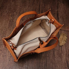 Fashion Womens Leather Square Handbag Purses Tan Small Handbag Shoulder Purse for Ladies