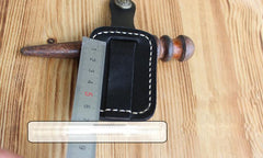 Handmade Black Leather Mens Classic Zippo Lighter Case Zippo Lighter Holder with Belt Clip