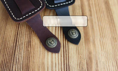 Handmade Black Leather Mens Classic Zippo Lighter Case Zippo Lighter Holder with Belt Clip
