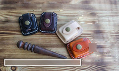 Mens Coffee Leather Classic Zippo Lighter Case Black Handmade Zippo Lighter Holder with Belt Clip