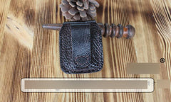 Mens Coffee Handmade Leather Classic Zippo Lighter Cases Zippo Lighter Holder with Belt Loop
