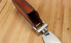 Handmade Brown Leather TOYOTA Highlander Mens Car Key Case TOYOTA Car Key Holder