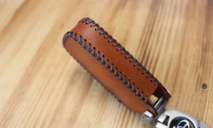 Handmade Brown Leather TOYOTA Highlander Mens Car Key Case TOYOTA Car Key Holder