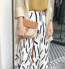 Brown LEATHER WOMEN Saddle SHOULDER BAG FOR WOMEN