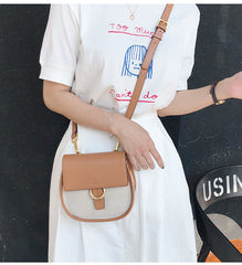 Brown LEATHER WOMEN Saddle SHOULDER BAG FOR WOMEN