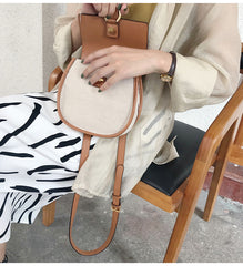 Brown LEATHER WOMEN Saddle SHOULDER BAG FOR WOMEN