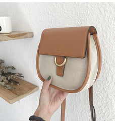 Brown LEATHER WOMEN Saddle SHOULDER BAG FOR WOMEN