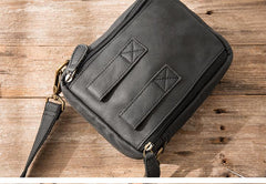 Brown Mens Leather Small Belt Pouch Mens Waist Bag Side Bag Mini Messenger Bag Phone Bag for Men