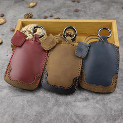 Brown Leather Draw Men and Women's Key Wallet Wine Red Key Case Car Car Key Holder For Men