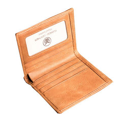 Brown Leather Men Slim Small Wallet Bifold billfold Vintage Wallet for Men
