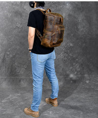 Brown Leather Men 14