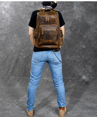 Brown Leather Men 14