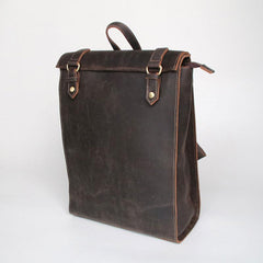 Brown Leather Mens Backpack Travel Backpacks Laptop Backpack for men