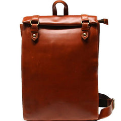 Brown Leather Mens Backpack Travel Backpacks Laptop Backpack for men