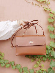 Brown Leather Women Handbag Shoulder Bag Work Bag For Women