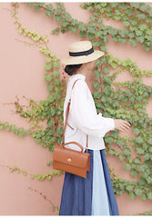 Brown Leather Women Handbag Shoulder Bag Work Bag For Women