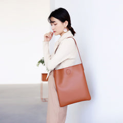 Brown Leather Womens Tote Bag Purse Shoulder Bag For Women