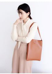 Brown Leather Womens Tote Bag Purse Shoulder Bag For Women