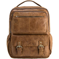 Brown Mens Leather Backpacks Travel Backpacks Laptop Backpack for men