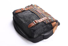 Gray Waxed Canvas Country Style Mens 11'' Side Bag Courier Bag Shoulder Bag Small Messenger Bag for Men