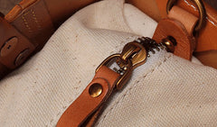 Brown Womens Handmade Leather Box Handbag Tote Brown Shoulder Bag Crossbody Purse For Women