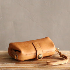 Vintage LEATHER Womens Wristlet Bag Doctor Long Wallet Mini Shoulder Bag FOR Women